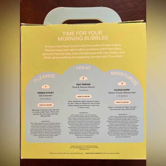 NWT, Bubble ‘Rise and Shine’ Skincare Set, Fragrance Free and Cruelty Free - Picture 2 of 6